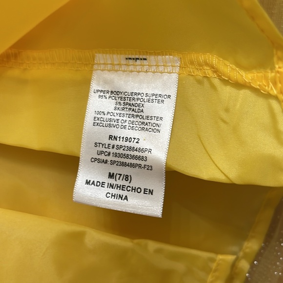 NWT DISNEY PRINCESS BELLE DRESS SIZE M 7-8 SPARKLE TULLE YELLOW GLITTER BELT - Picture 8 of 11